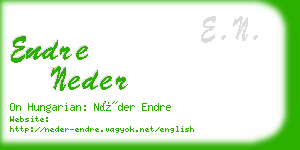 endre neder business card